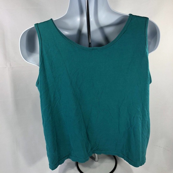 VTG 90’s Fruit Of The Loom Casual Wear Turquoise Womens Tank Top XL USA Made - Picture 5 of 10